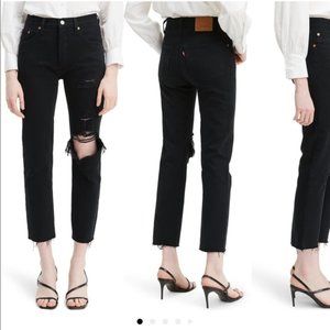 Levi’s 501 High Waist Ripped Crop jeans